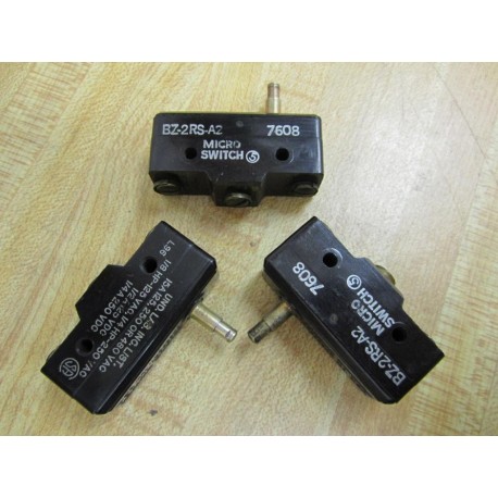 Micro Switch BZ-2RS-A2 Limit Switch BZ2RSA2 (Pack of 3) - New No Box