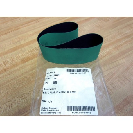 Northrop Grumman 141K721H01 Green Flat Conveyer Belt 50x582