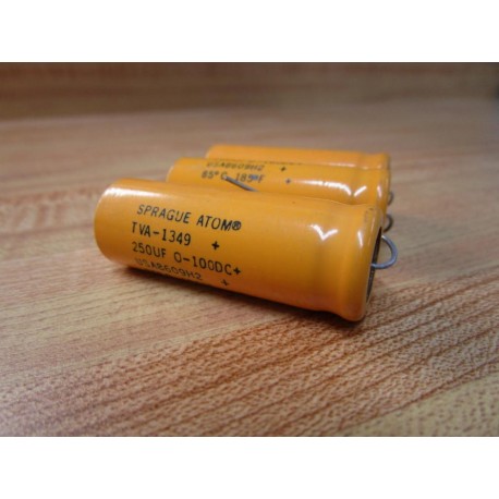 Sprague TVA-1349 Capacitor TVA1349 250µF 0-100DC (Pack of 3) - New No Box