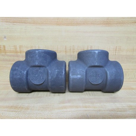 Generic ASA105N 722BBB 1-3M B16 Threaded Tee 722BBB (Pack of 2) - New No Box
