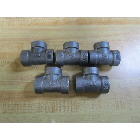 M1300 38" Tee Pipe Fitting MI300 Iron (Pack of 5) - New No Box