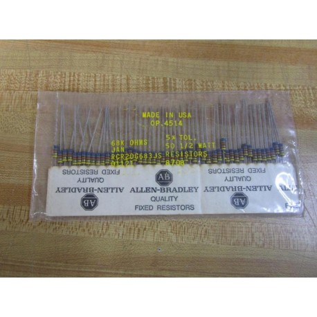 Allen Bradley RCR20G683JS Resistor 68K OHMS (Pack of 50)