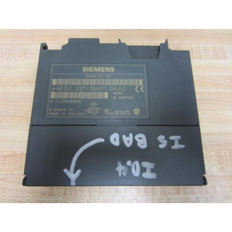 Siemens 6ES7321-1BH01-0AA0 Module 6ES73211BH010AA0 Non-Refundable - Parts Only