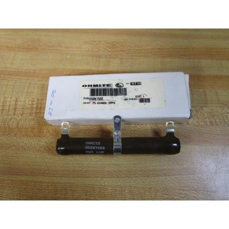 Ohmite D50K75RE Resistor 75 OHMS 0712