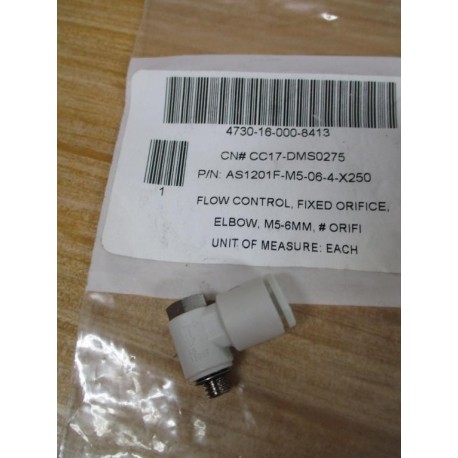 SMC AS1201F-M5-06-4-X250 Flow Control AS1201FM5064X250