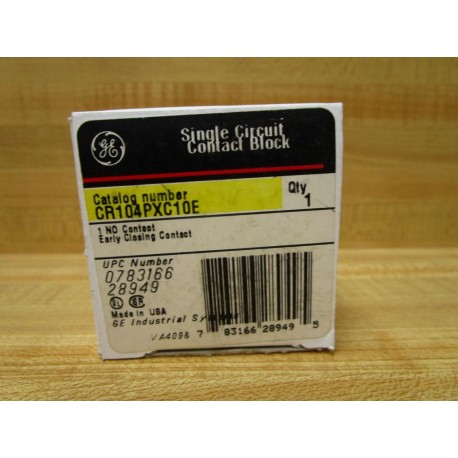 General Electric CR104PXC10E GE Contact Block