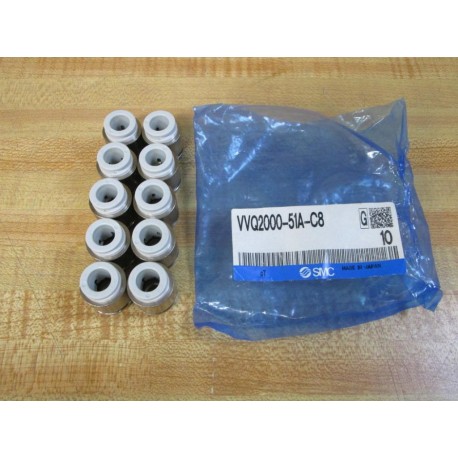 SMC VVQ2000-51A-C8 Pneumatic Fitting VVQ200051AC8 (Pack of 10)
