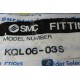 SMC KQL06-03S Male Elbow Fitting KQL0603S (Pack of 22) - New No Box