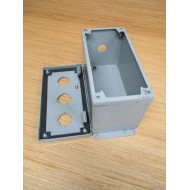 Hoffman E-3 PBX Three Pushbutton Enclosure E3PBX Gray - Used