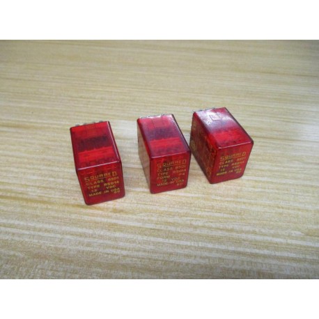 Square D 8501 RSD14 Relay 8501RSD14 Red, 12VDC (Pack of 3) - Used