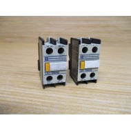 Telemecanique LA1-DN02 Auxiliary Contact LA1DN02 (Pack of 2) - Used