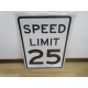 Generic 130920 Reflective Speed Limit 25 Sign