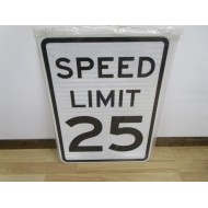 Generic 130920 Reflective Speed Limit 25 Sign