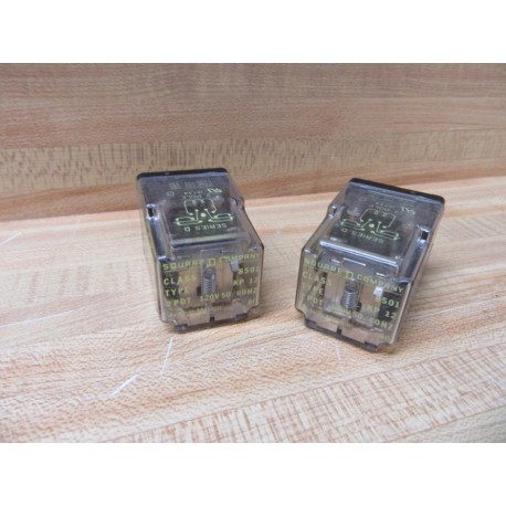 Square D 8501-KP12 Relay 8501KP12 Series D 13HP 250VAC (Pack of 2) - Used