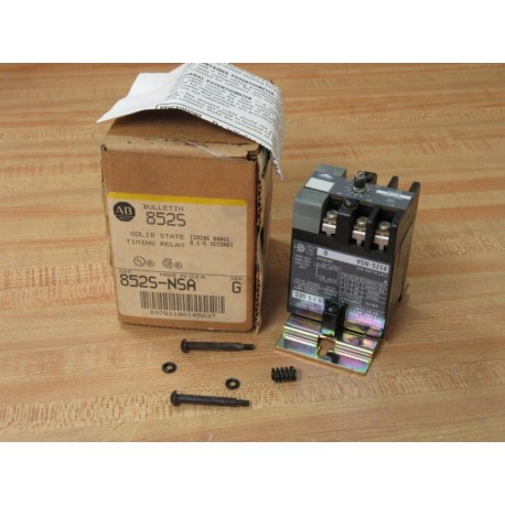 Allen Bradley 852S-NSA Timing Relay 852SNSA 0.1-5 Seconds Series G