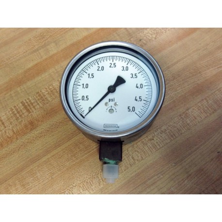 Noshok 40-200-5-PSI 4" Pressure Gauge 0-5 PSI 402005PSI - New No Box