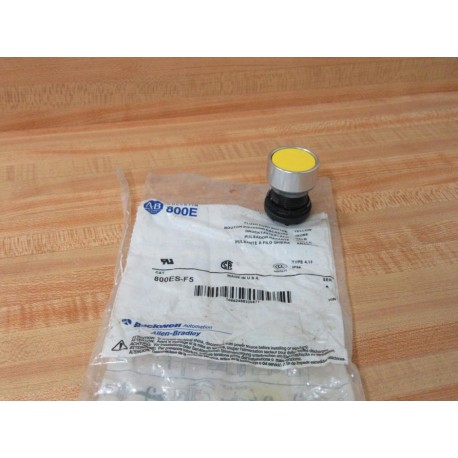 Allen Bradley 800ES-F5 Yellow Flush Button 800ESF5