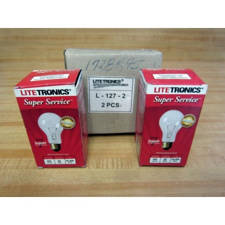 LiteTronics L-127 A19  Lamp L-127-2 CAN NOT SELL (Pack of 2)