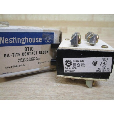 Westinghouse OT1C Block 0TIC 0T1C 450D818G04 WO Screws