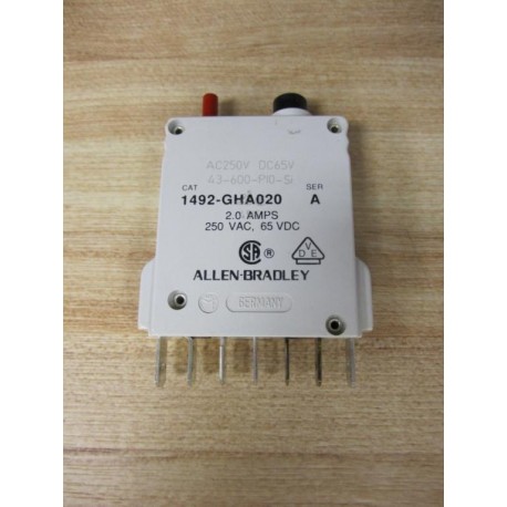Allen Bradley 1492-GHA020 Circuit Breaker 1492GHA020 - New No Box