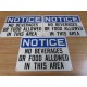 Generic NOTICE NO BEVERAGES 10" x 14" Plastic Sign (Pack of 3) - New No Box