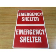 Accuform Signs MFEX527 Emergency Shelter Sign (Pack of 2) - Used