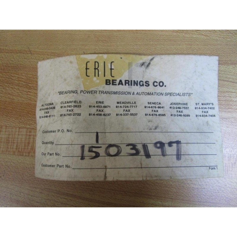 Erie Bearings 1503197 Impeller WKeyway New No Box Mara Industrial