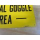 Generic CAUTION CHEMICAL GOGGLE AREA 10" x 14" Metal Sign - New No Box