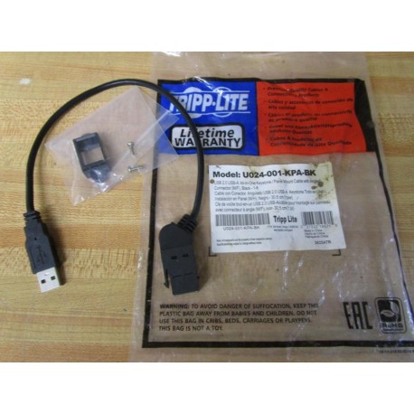 Tripp Lite U024-001-KPA-BK USB All-In-One Keystone Panel Mount Cable