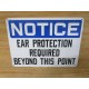 Generic NOTICE EAR PROTECTION 10" x 14" Metal Sign - New No Box