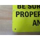 Generic CAUTION CYLINDER SUPPORTED 10" x 14" Metal Sign - New No Box