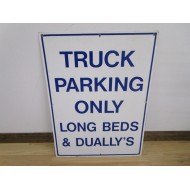 Generic TRUCK PARKING ONLY 24" x 18" Metal Sign - Used