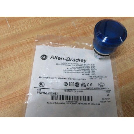 Allen Bradley 800FM-LMM46E3 Illum. Push Button 800FMLMM46E3
