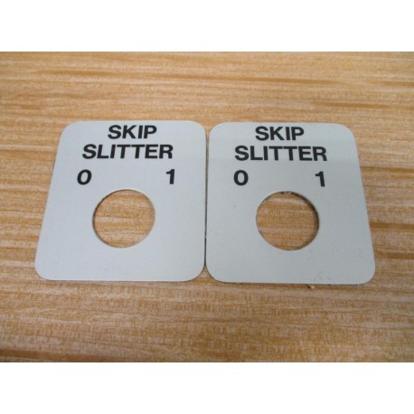 Generic BE074090-1 Skip Slitter Legend Plate (Pack of 2) - New No Box