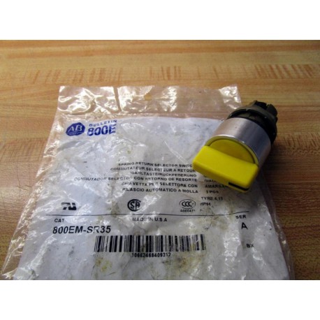 Allen Bradley 800EM-SR35 Spring Return Selector Switch 800EMSR35