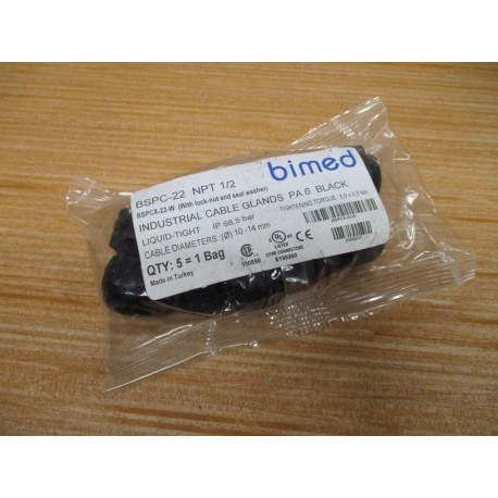 Bimed BSPC-22 Cable Gland BSPC22 (Pack of 5)