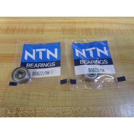 NTN 608ZZ5K Miniature Ball Bearing 608ZZ5K (Pack of 2)