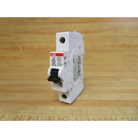 Asea Brown Broveri S201U-K6A ABB 6A Circuit Breaker S201U-K6 - New No Box