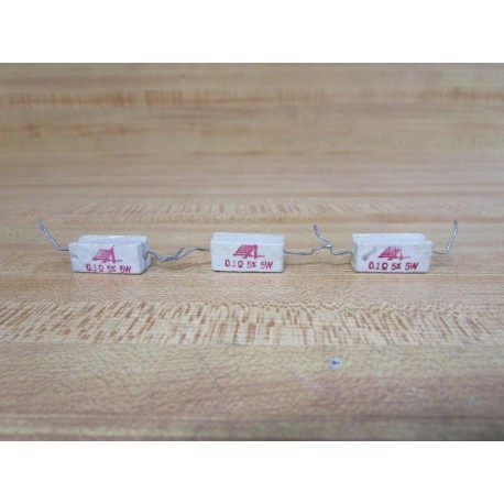 0.1Ω-5%-5W Resistor 0.1Ω5%5W (Pack of 3) - Used