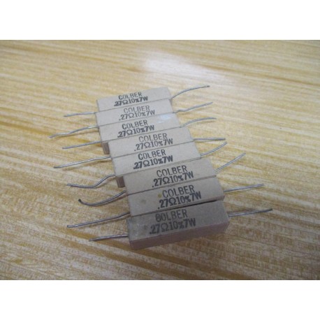 Colber .27Ω 10% 7W Resistor (Pack of 8) - Used