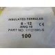 American Electric 11121060-S Insulated Ferrules 11121060S (Pack of 100)
