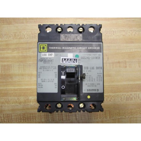 Square D FAP36100MT Circuit Breaker 100 Amp 065241-100NSX Series 2 - Used