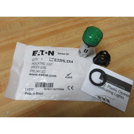 Cutler Hammer E22HL3-X4 Indicating Light E22HL E22HL3X4