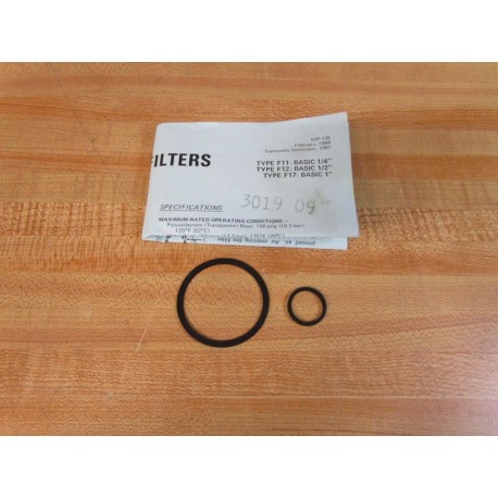 Norgren 3019-09 Compressed Air Filter Repair Kit 301909 Gaskets Only - New No Box