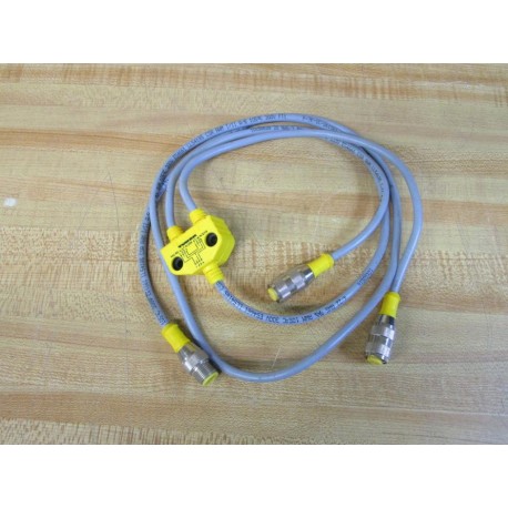 Turck VB2-RS 4.4T-x2RK 4TxxS719 Daisy Chain Cordset 777012633 - New No Box