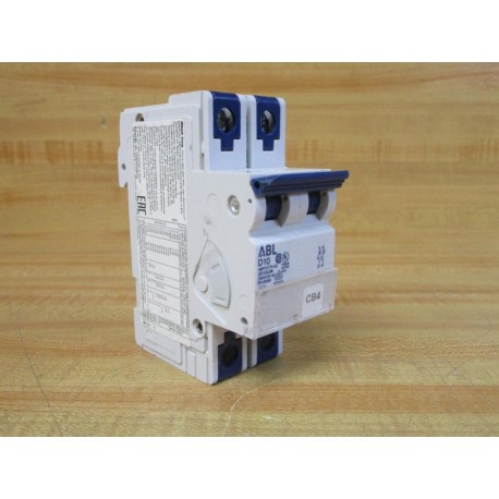 ABL Sursum 2D10UM 10A Circuit Breaker Missing DIN Clips Chipped - Used