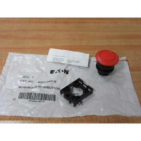 Eaton M22S-DRP-R Cutler Hammer Mushroom Pushbutton M22SDRPR