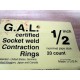 Gap-A-Let ZZ10404 Socket Weld Contraction Rings 12" (Pack of 20)