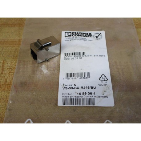 Phoenix Contact VS-08-BU-RJ45BU RJ45 Coupling 1689064