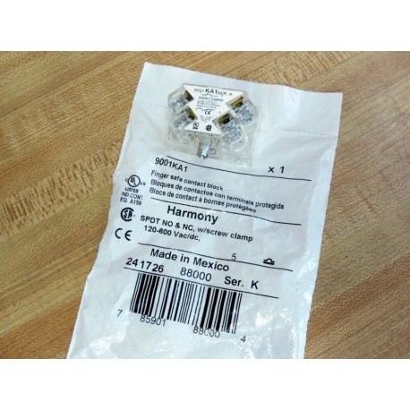 Square D 9001-KA1 Contact Block 9001KA1 88000 Ser.K